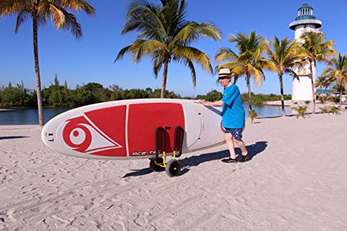 Suspenz Stand Up Paddle Board & Surfboard Transport Cart With Airless Wheels, Single-Up Sup Carrier Trolley, Yellow (22-9911) #TOP3