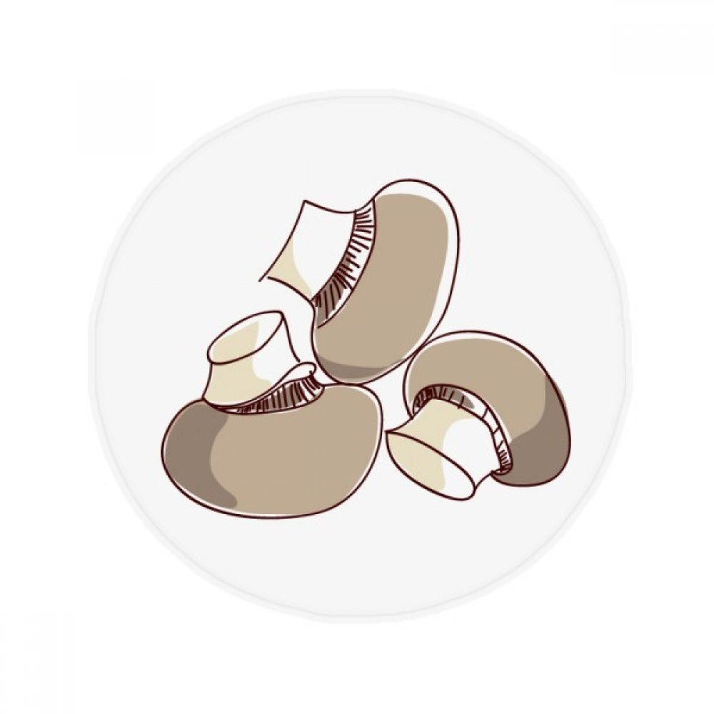 Tapis de cuisine rond et antidérapant au motif champignon pour décorer votre intérieur