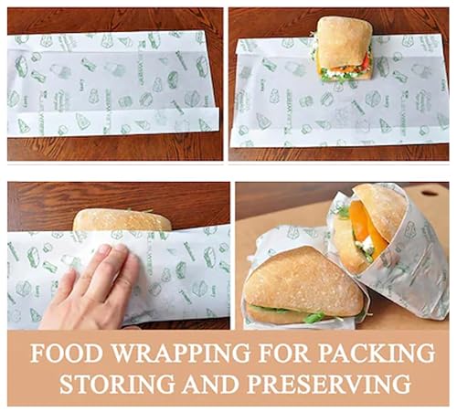 Image of GLUN 50 Meter Graseproof Wrapping Paper Roll, Non-Stick Back Food Wrapping Paper, Roti Wrapping, Baking Non-Stick, Re-Heatable, Oven Safe Paper