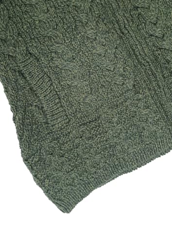 Aran Crafts Irish Women's Double Collar Zip Cardigan (100% Merino Wool)4