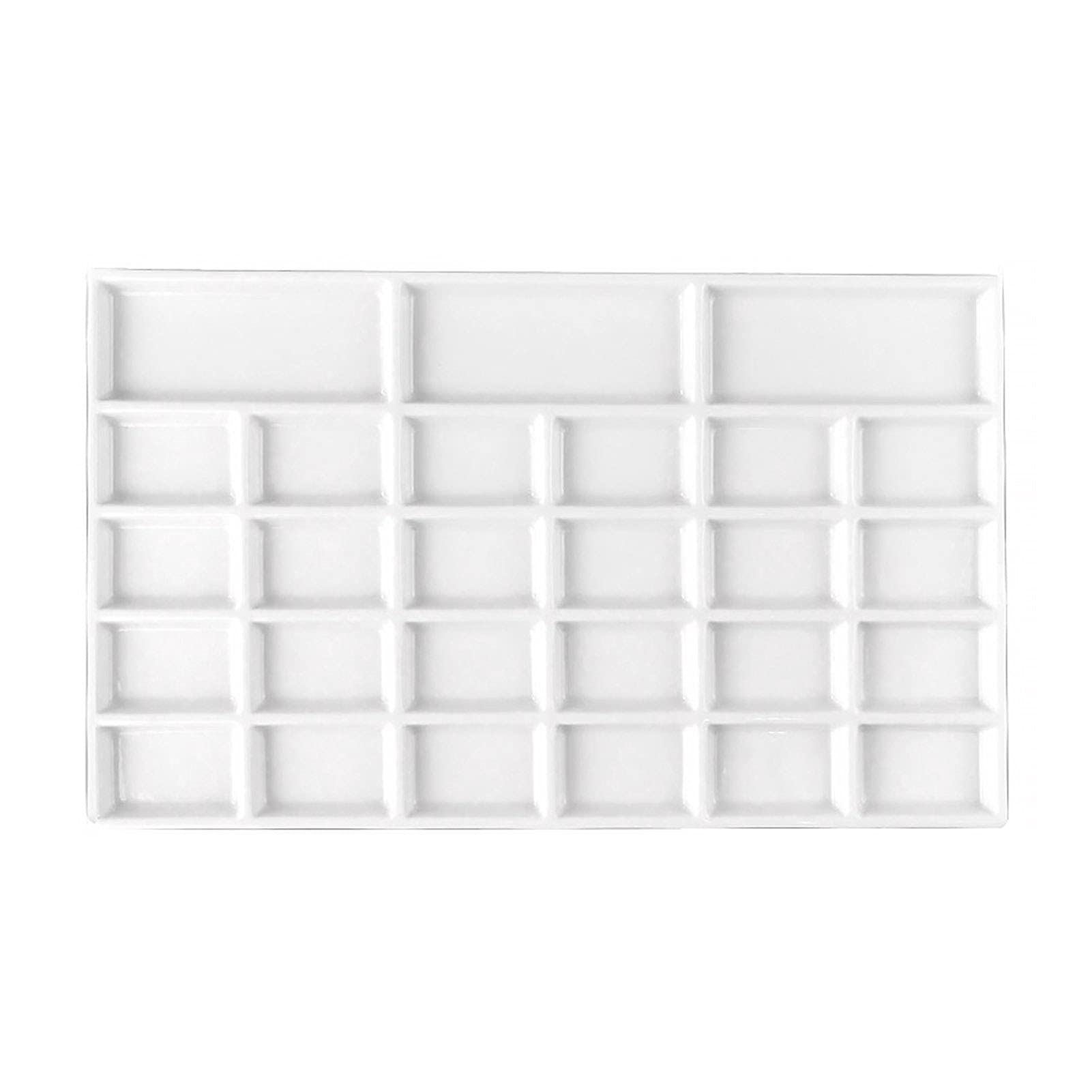 Palette céramique rectangle 24 trous pour ne plus mélanger vos peintures
