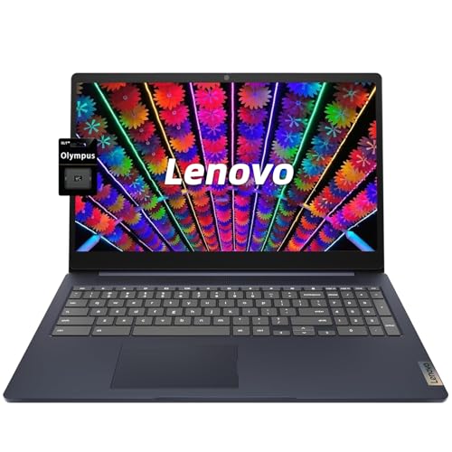 Image of Lenovo Chromebook 15.6 inchFHD Laptop, Intel Dual Core N4500, 8GB RAM, 128GB Storage (64GB eMMC+64GB SD Card), Business & Students Laptop, Anti-Glare, HDMI, USB, Webcam, WiFi 6, Bluetooth, Chrome OS, Blue