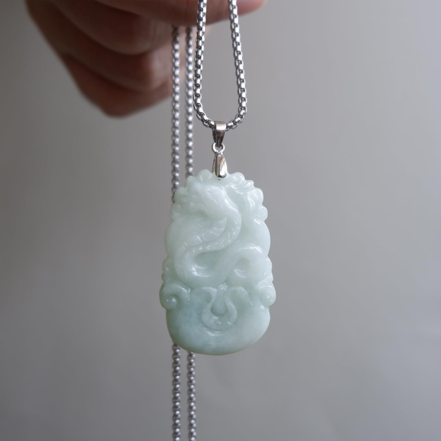 Natural Jade Zodiac Pendant Necklace Handmade Jadeite Chinese Zodiac Amulet Birthday Gift