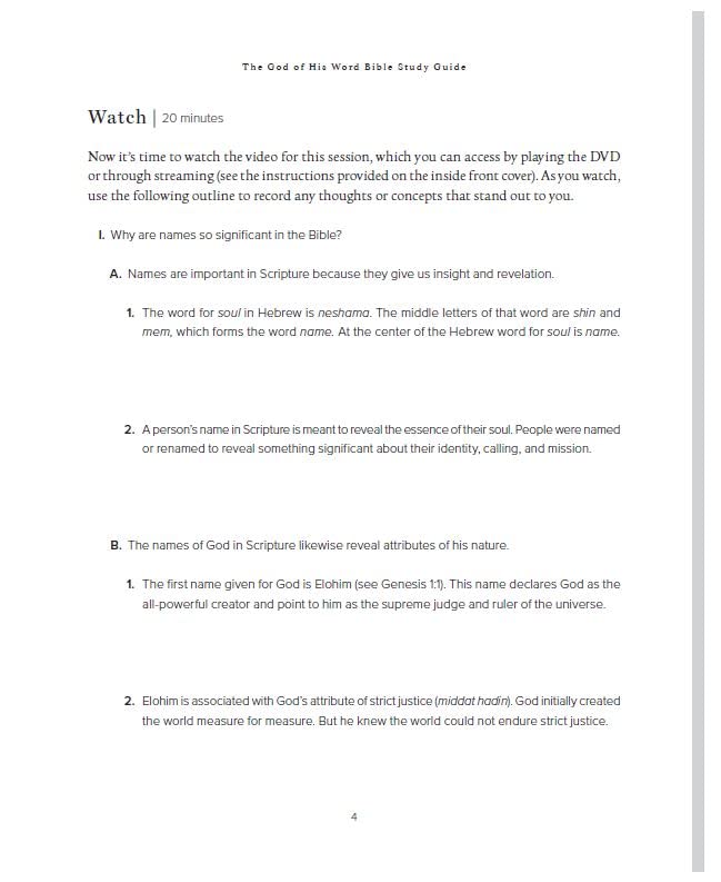 The God of His Word Bible Study Guide plus Streaming Video (God of The Way) - Image 8