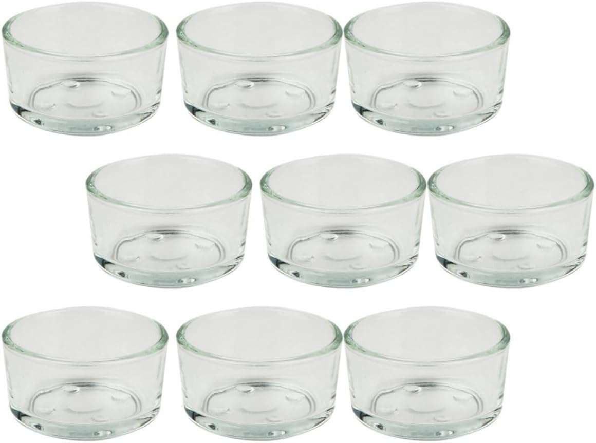 KOMBIUDA 9pcs Glass Reptile Water Bowls and Food Containers for Tortoise Lizard Snake Scorpion Centipede Suitable for Terrarium Feeding
