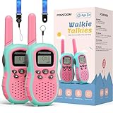 FOREDOM Walkie Talkies für Kinder Walkie Talkies Funkgeräte Set Spielzeug für Jungen & Mädchen 3-12 Jahre, Umhängeband, Geschenke Outdoor-Abenteuer – 2er Set