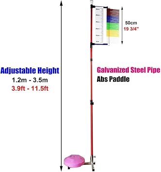 Jump Measurement Tester, Vertical Jump Tester with Stable Base Standing High Jump Training Equipment Basketball Volleyball Spike Coach Challenger(3.9-11.5 Feet)