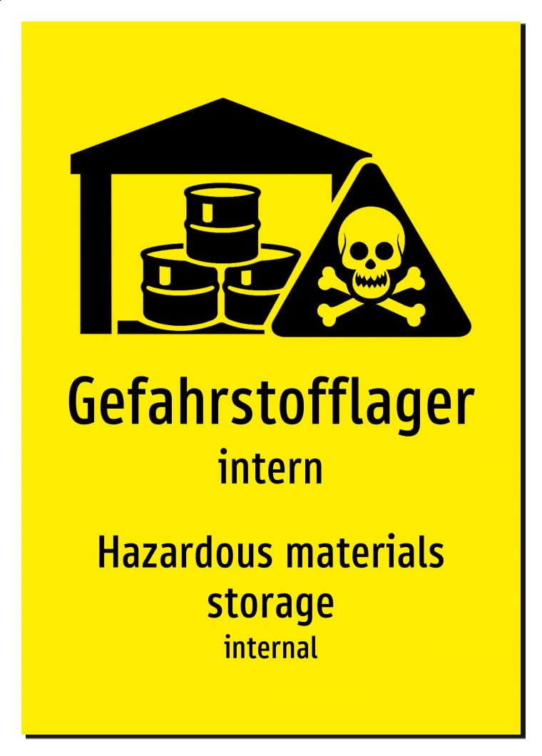 53159-DEEN-S-13 | Gefahrstofflager Schild/Aufkleber Deutsch Englisch