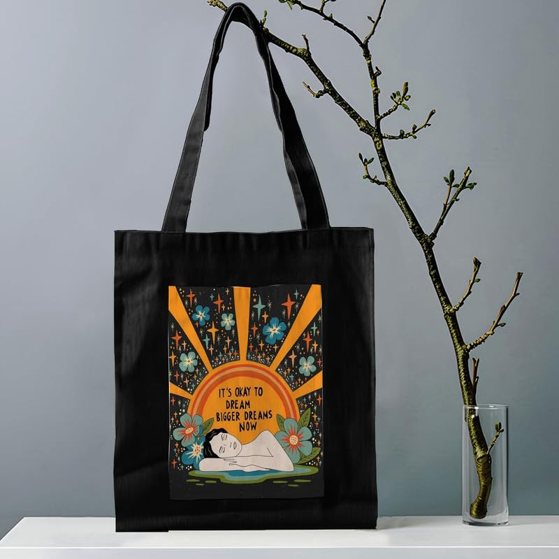Image of Premium Canvas Tote Bag | Printed 15kg Carry Bag for Women | Daily Use Shopping Bag