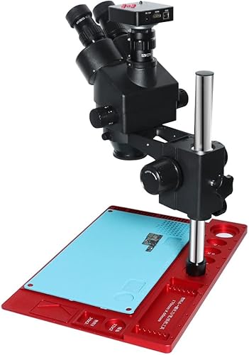 Miniatura 3 de BEEYNG Accesorios de microscopio de laboratorio 35X-90X Trinocular Industria Microscopio Zoom Circuito de aumento Inspección Microscopio estéreo con