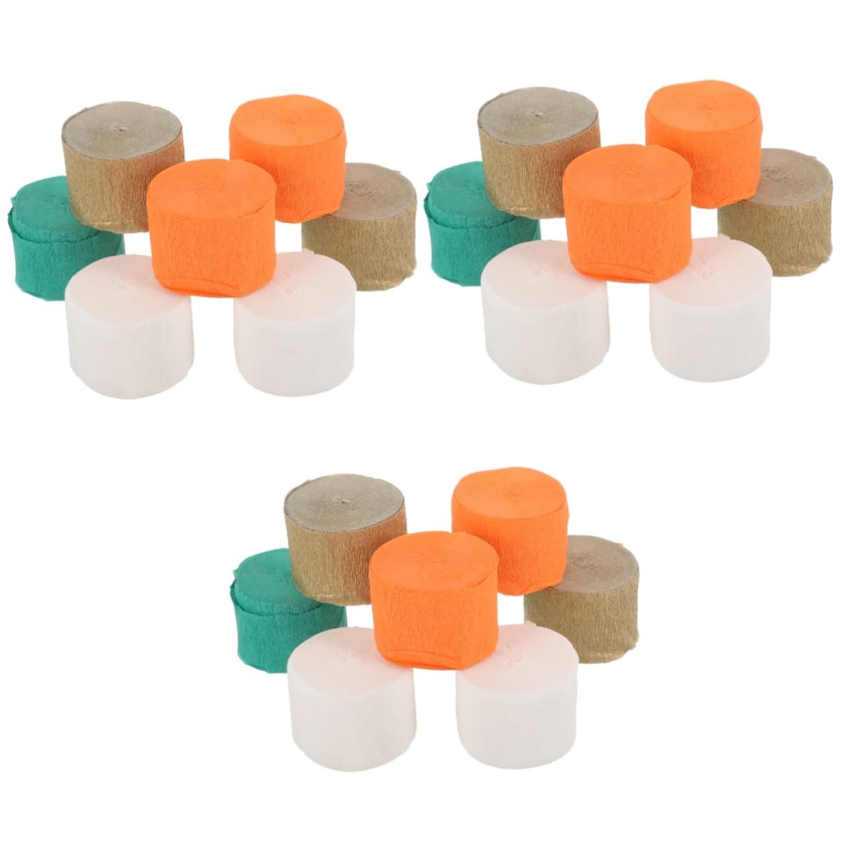 Cabilock 3 Juegos De Serpentinas De Papel Crepé Prácticas Cintas Decorativas De Papel Para Decoración De Bodas Y Festivales 8 Rollos X 3