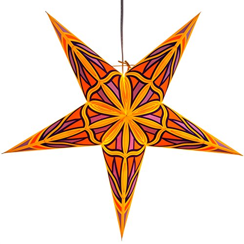 Image of Mosaic Paper Star Lantern with 12 Foot Power Cord Included