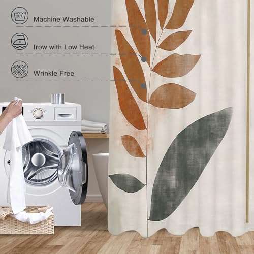 Rideau de douche imperméable 150x180 cm en polyester lavable géométrique - 5