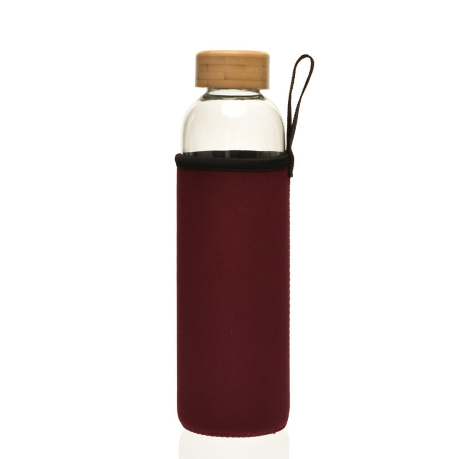 CAZSTYK 750ml Glass Container with Top and Thermal for Home Use Insulated Sleeve Glass Bottle