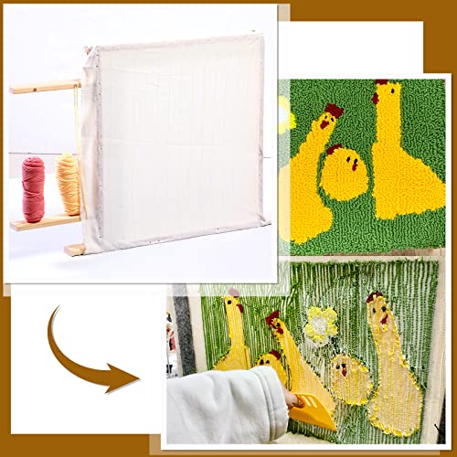 Tufting Frame Tufting Gun Frame Wooden Rug Making Frame Kit Carpet Tuft Frame Suitable For Electric Carpet Gun Tabletop Display Diy Crafts Table Stand Frame Tapestry Making Tool #TOP4