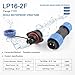 SP16 LP16 Screws Flange IP68 Waterproof Connectors Male Female No Welding 2/3/4 Pin Household/Industrial(LP16-2F)