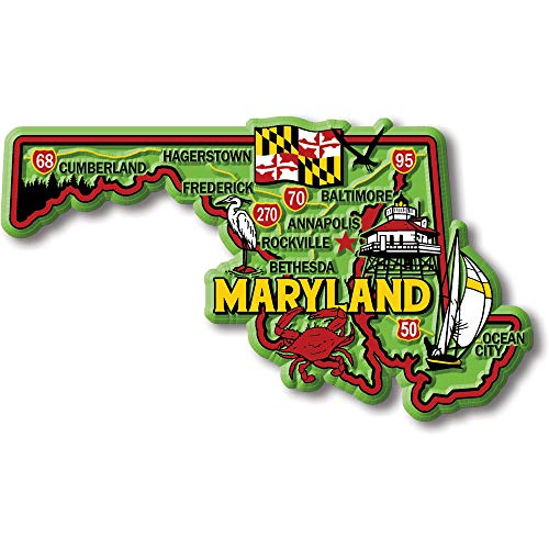 Imán decorativo Maryland colorido 4.6" x 2.6"