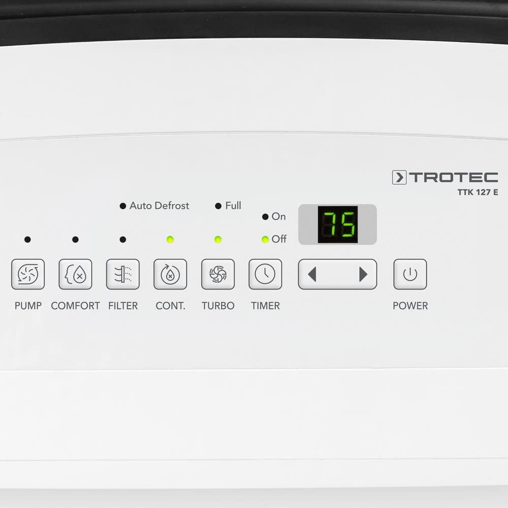 TROTEC TTK 127 E Dehumidifier control panel