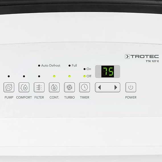 Trotec 1120000126.Ttk 127 e Konfor Nem Alıcı (maksimum 50 l/gün), 375 M³/150 M²'ye kadar odalar için uygundur
