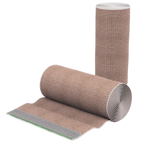 Houseables Elastic Bandage Wrap 6 Inch, Chest Compression Wrap, Compression Bandage, Cotton, for Legs, Lymphedema, Women, Men, Medical, Knee, Ankle, Arm, Foot, Hand, Injury, Reusable, 13’-15’, 2 Pack