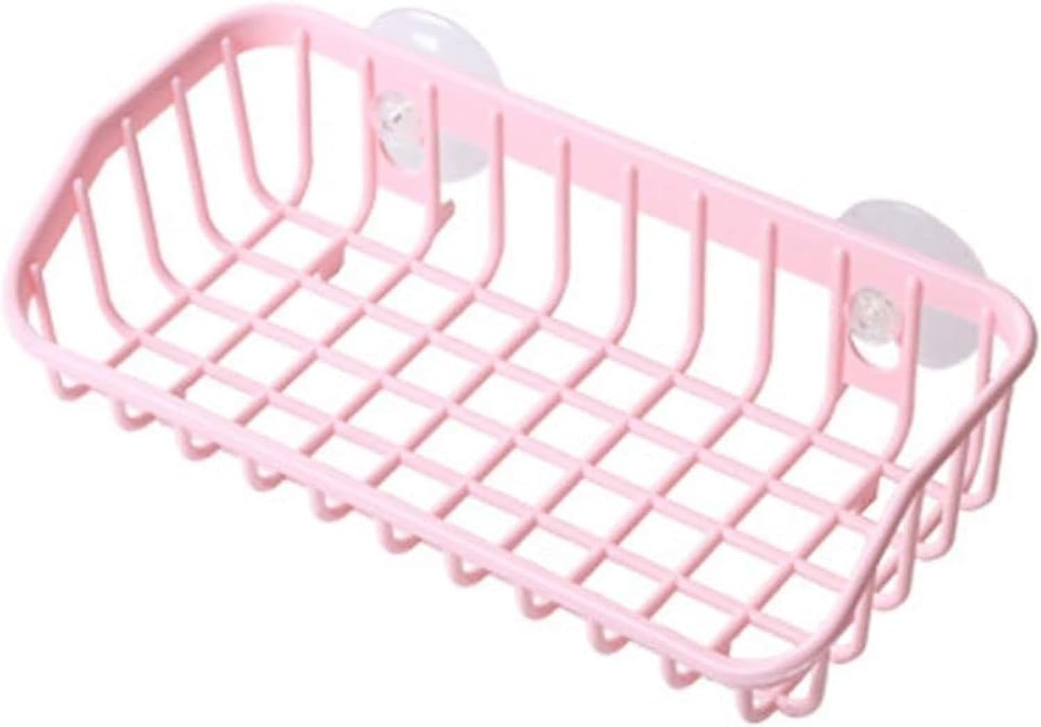 Pink Multifunctional Drain Rack,Hanging Storage Rack Drain Rack Sink Shelf Suction Cup Dishwashing Soap Sponge Holder for Kitchen Accessories Racks and Holders