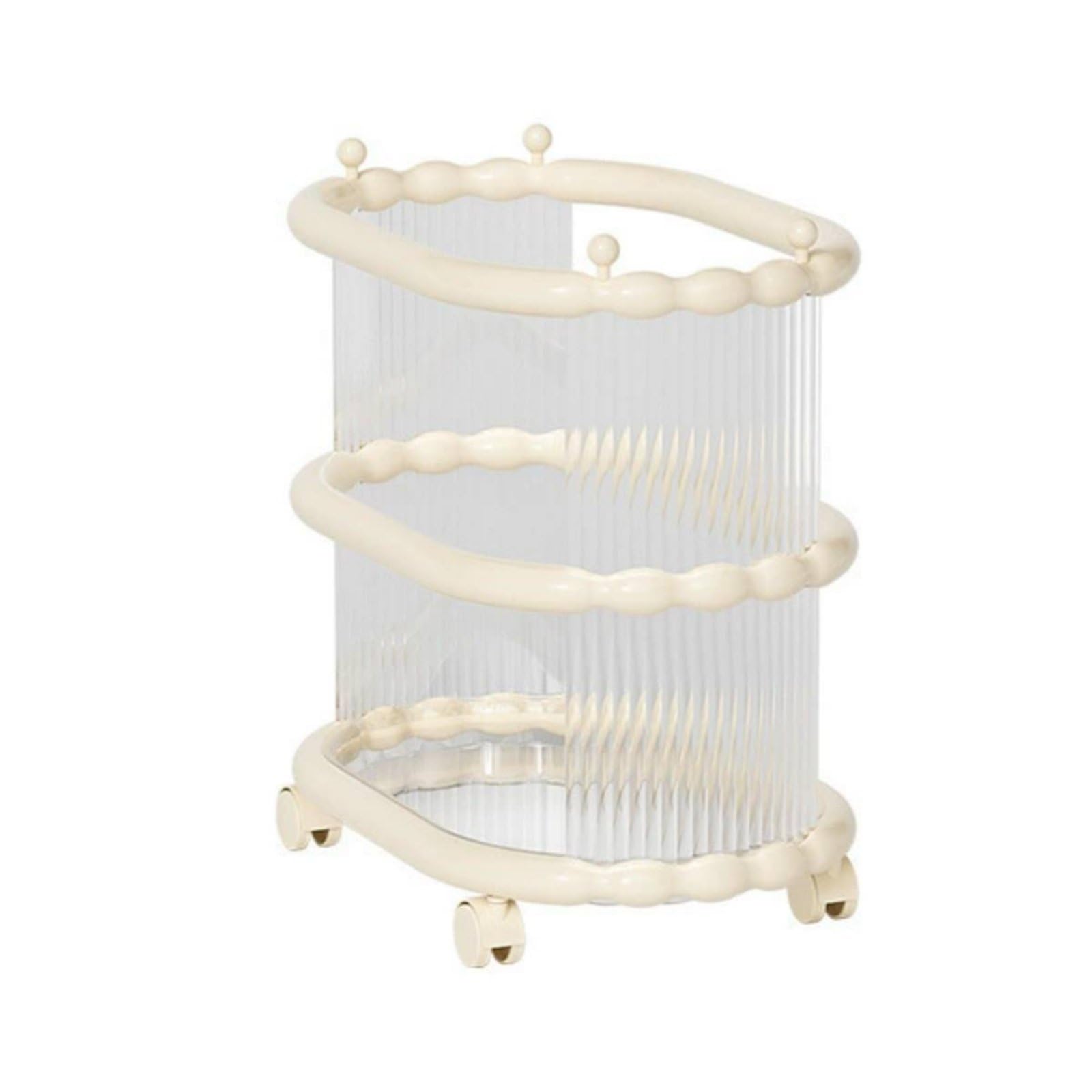 Estante para Ejercicio Organizador Almacenamiento Carro Soporte con Ruedas Cesta Amplia y Diseño Curvo Ahorra Espacio Estructura Transpirable