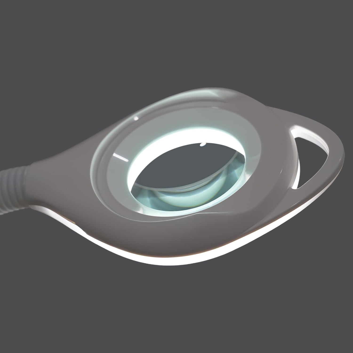 Magnifying Glass with Light 16X, LED Floor Lamp with Tray and Wheels Height Angle Brightness Adjustable Rolling LED Magnifying Lamp Dentists Esthetician Light for Beauty Salons (with Wheels)