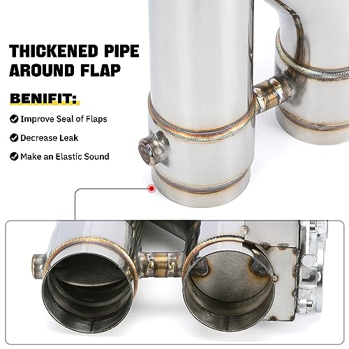 Pqy EMP86ZZ Universal 2.5 Inch Stainless Steel Exhaust Pipe 2Pcs Kit thumb #2