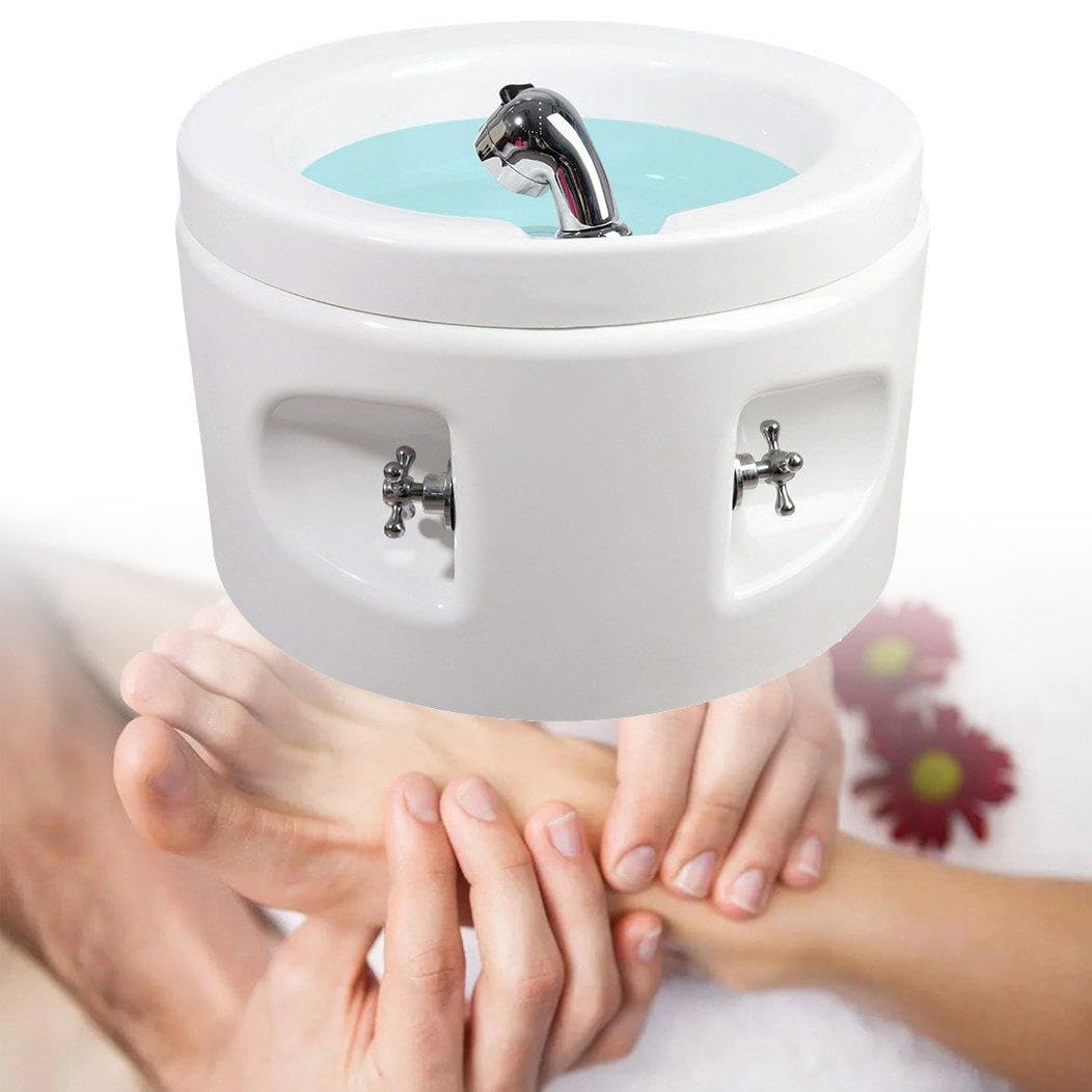 Pediluvio Massaggiante + Calore E Massaggio + Interruttore Rubinetto Caldo E Freddo, Vasca Idromassaggio per I Piedi, per Rimuovere La Pelle Morta/Vecchia dai Piedi