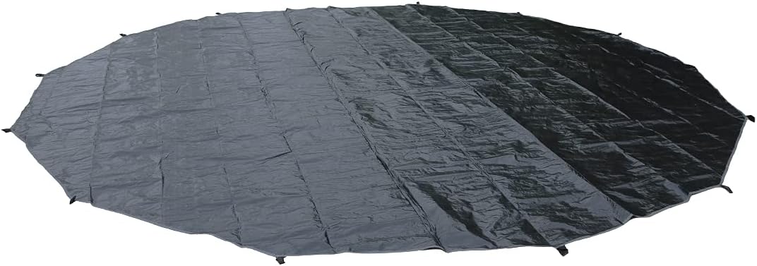 UNISTRENGH Outdoor Ultralight Waterproof Tent PE Footprint for 3M 4M 5M 6M Bell Tent Footprints Picnic Round Mat Portable Tarps for Bell Tent Ground Camping,Black Glamping Yurt Anti-Dirty Mat