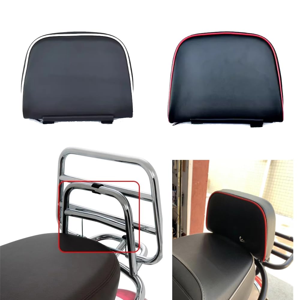 Moto porte-bagages coussin pour Primavera Sprint 150 GTS300 GTS310(Rouge) | dossier modifié passager dossier pour GTS 300 GTV300 accessoires