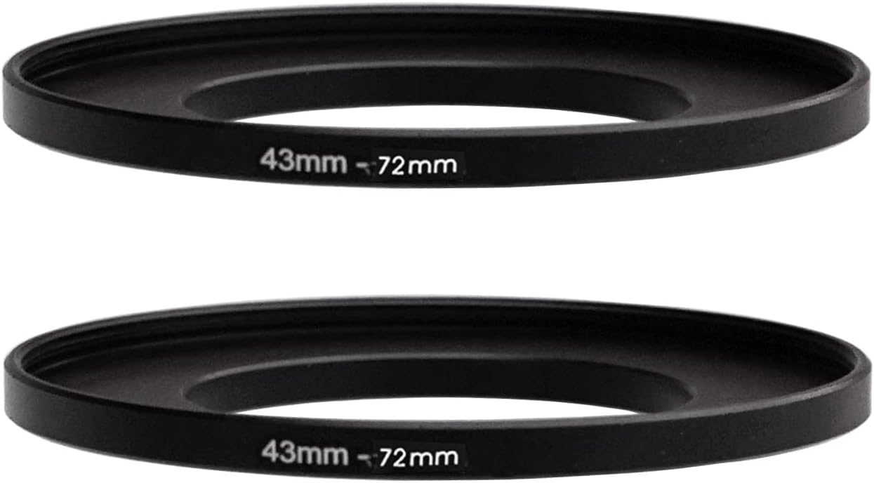 (2 Pcs) 4372MM Step Up Ring Adapter, 43mm to 67mm Filter