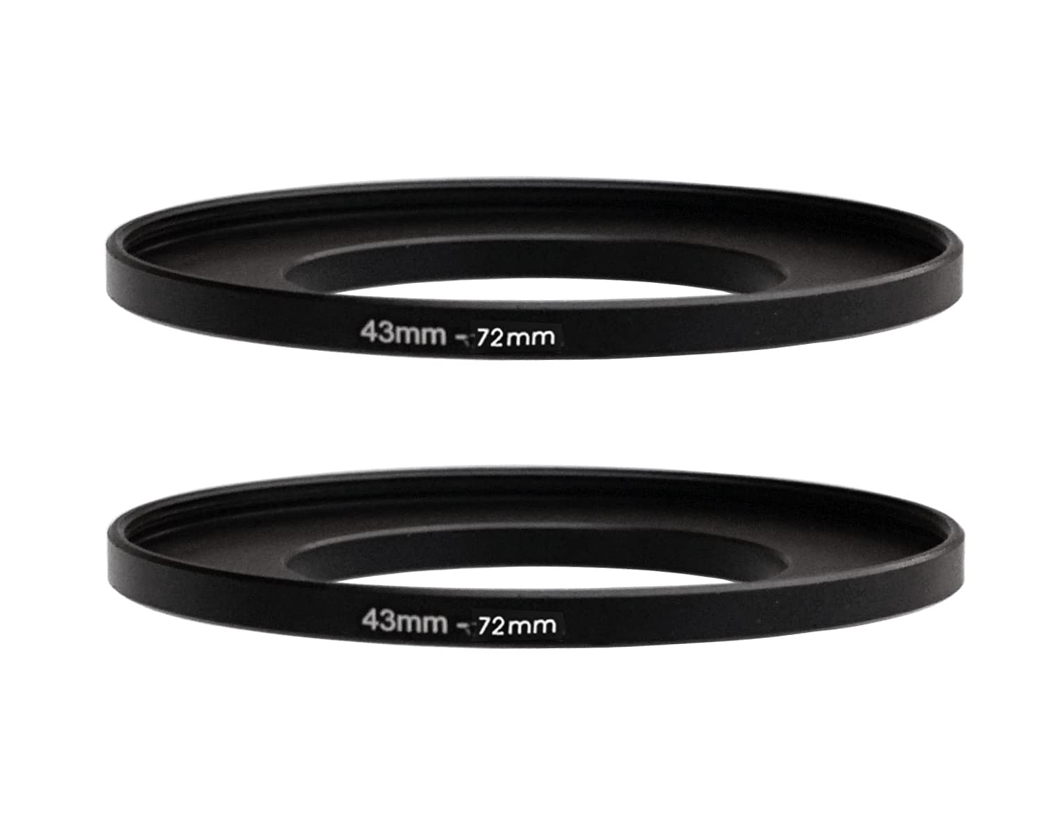 (2 Pcs) 43-72MM Step Up Ring Adapter, 43mm to 67mm Filter Ring, 43 mm Male 72 mm Female Stepping Up Ring for DSLR Camera Lens and ND UV CPL Infrared