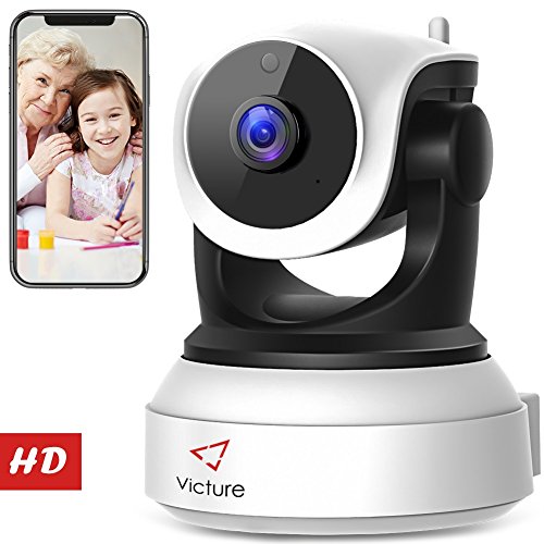 New Version Victure WiFi IP Camera 720P HD Wireless Indoor Home Security Surveillance Camera with Night Vision Motion Detection Playback 2-Way Audio Dome Home Monitor for Baby Elder Pet Pan/Tilt/Zoom