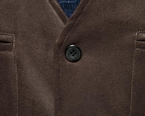 MakingDa Kowbojska kamizelka męska na co dzień vintage zamszowa kamizelka westernowa dekolt w serek sztuczna skóra talia płaszcz, Kawa, M