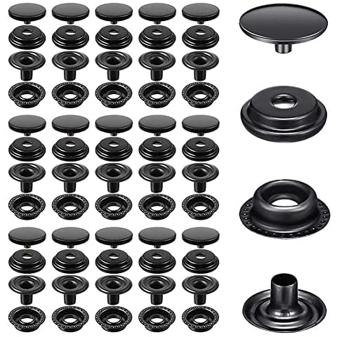 BetterJonny 120-Piece Brass Snap Fastener Kit Cover