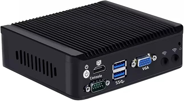 Firewall Micro Appliance, Mini PC, OPNsense with Intel Celeron J4125 Quad Core,4 Intel i225-V 2.5G Lan,1*VGA, 1*HDMI, 1*COM Support Console, Fanless,8GB Ram,240GB mSATA SSD