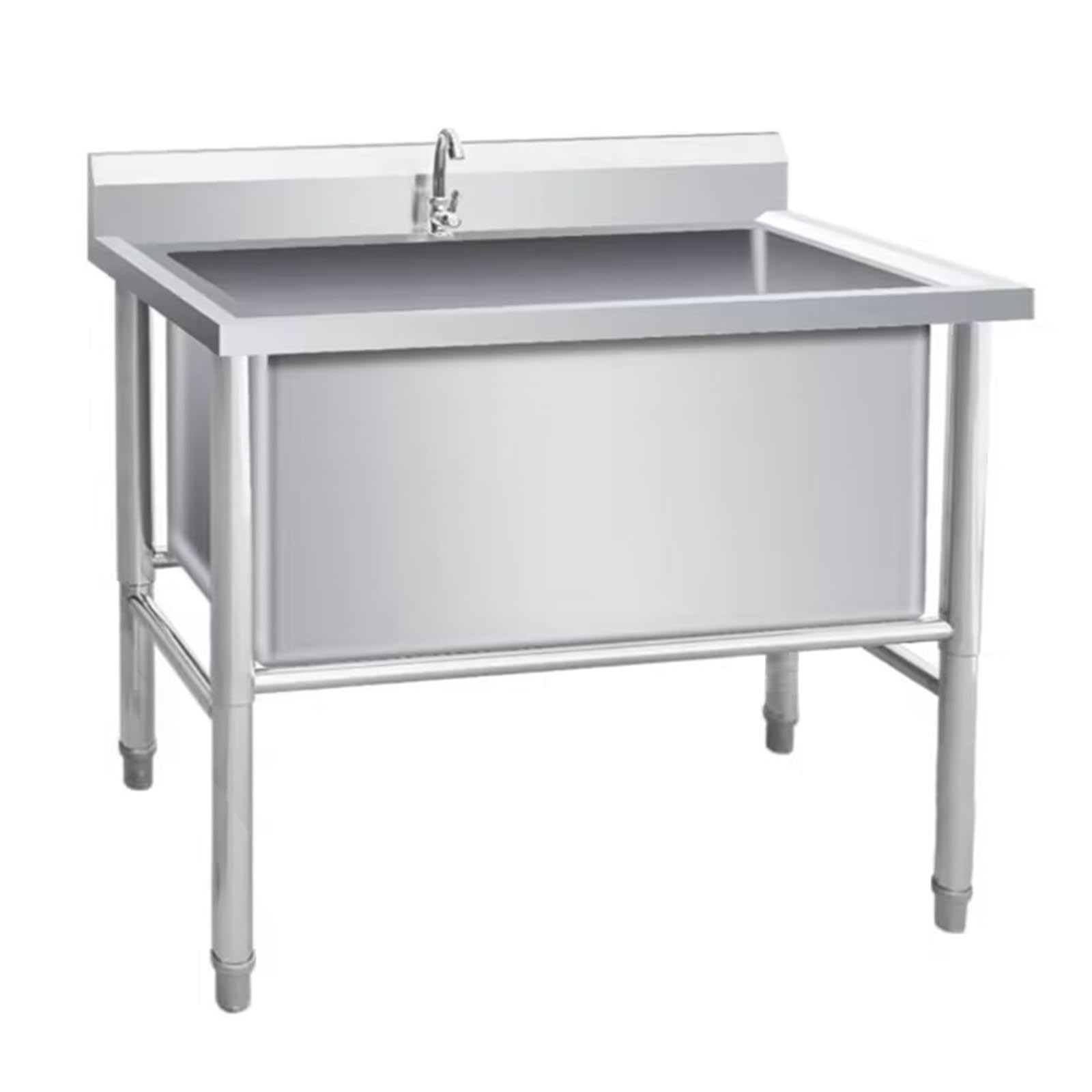 YNIYUJKL Freestanding Sink Stainless Steel Deep Laundry Tub Kitchen Sink Industrial Sink Utility Sink For Laundry Room, Basement, Or Garage Workshop