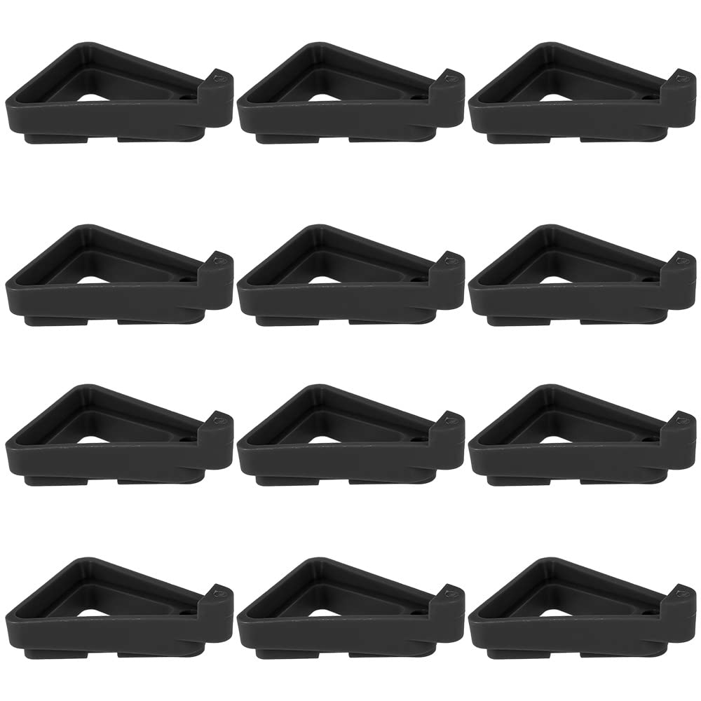 Foppla Planting Pot Feet,12/24Pcs Invisible Plantings Flower Pot Feet,Stackable Flower Pot Risers Toes Lifters for Indoor Outdoor Home Garden Balcony Office (Black L 12pcs)