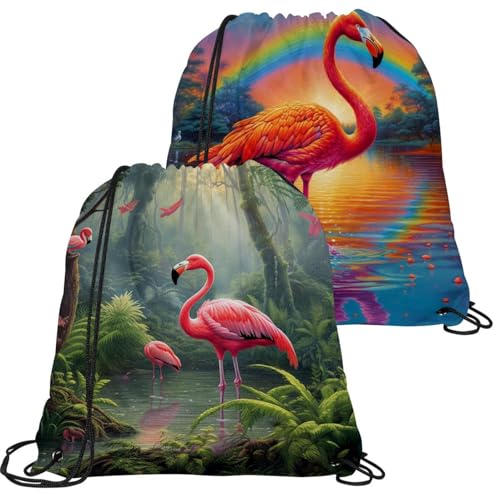 Sac à cordon de serrage multicolore avec bretelles ajustables