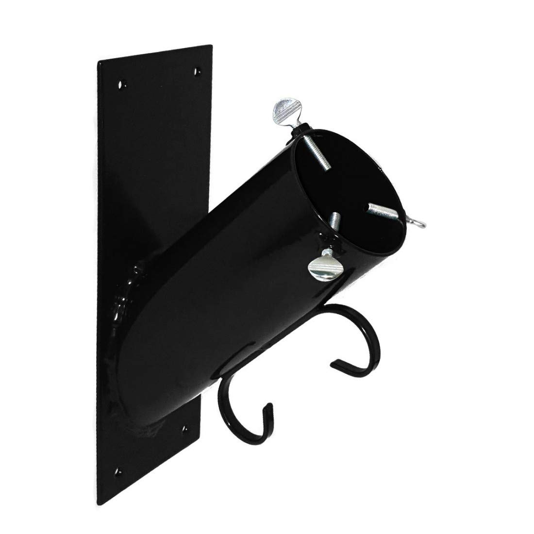 Heavy Duty Wall Mounted Christmas Tree Stand Holder Flag Pole Bracket Black