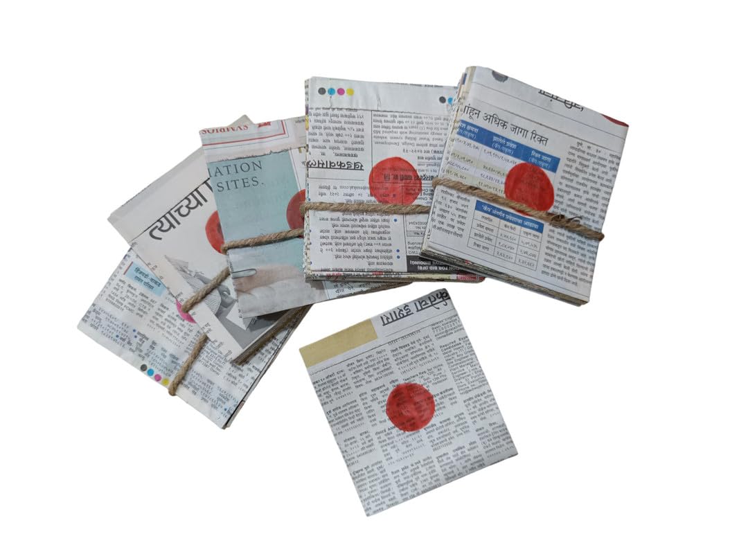 Corvee India Sweeper Friendly Red Dot Envelope Bag Pouch | Designed To Provide A Safe, Hygienic, And Convenient Way To Dispose Of Sanitary-Pads | (Newspaper Print) (Minimalist, 50)-image-3