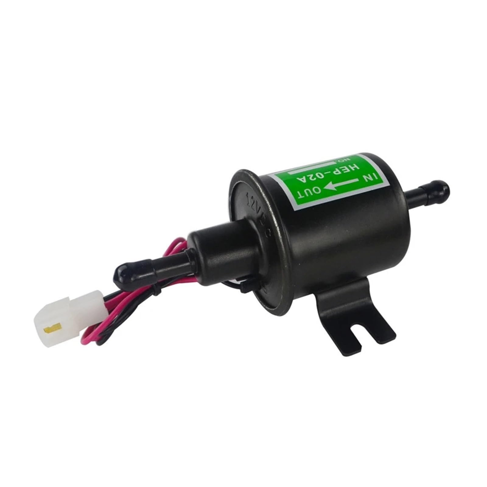 Bomba Combustible Eléctrica Universal 12 V para Trabajo Pesado Metal Sólido En Línea para Gasolina Bomba Transferencia Gasolina 12 V HEP-02A Bomba De Combustible