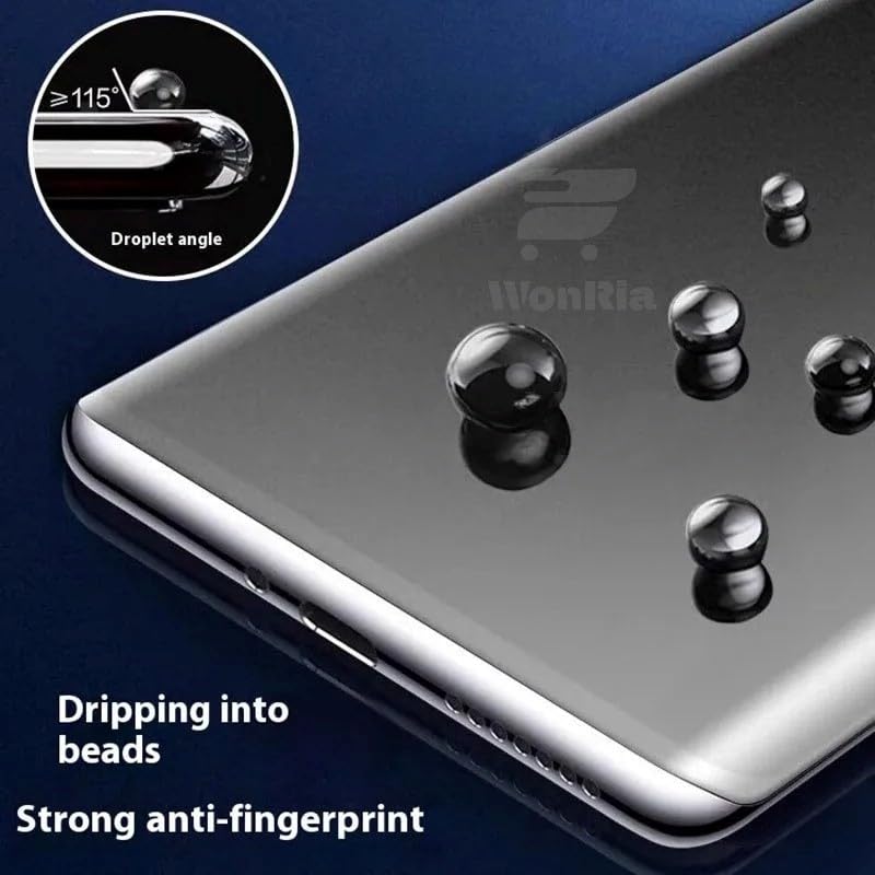 Image of WonRia 1 Pack - Premium Matte UV Tempered Glass For Redmi Note 14 Pro | Redmi Note 14 Pro Plus 5G Curved Screen Protecor Guard Fingerprint Compatible Edge to Edge - Installation Kit