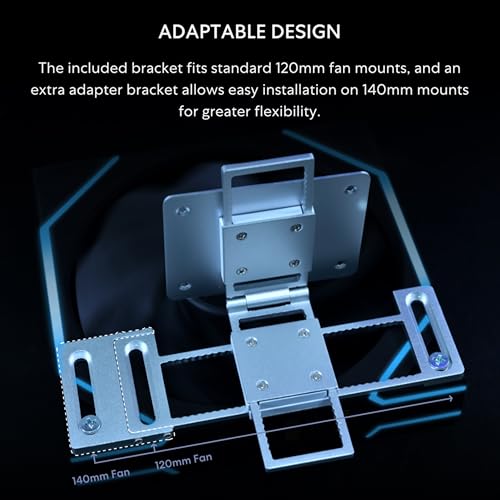 Image of Lian Li 8.8 inch Universal Screen (US88v1) for PC - Adjustable Mounting for Any Computer Setup - Customizable ARGB Frame - PC Temperature Display Panel - LCD Screen Disply - Mini Monitor - SM088W (White)