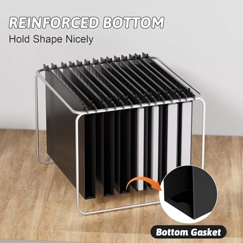 NORDUN Pastas de arquivo suspensas de plástico, tamanho carta, expansão de 2,5 cm, pacote com 12 pas