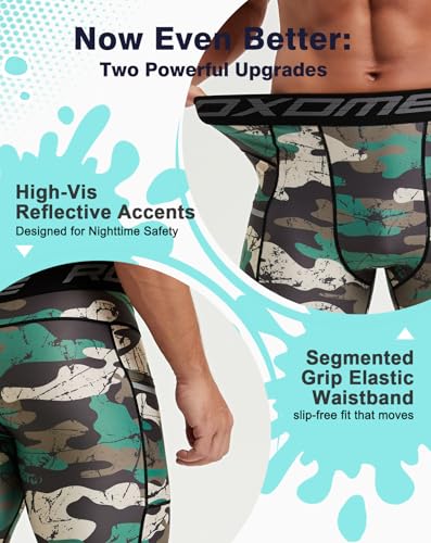Image of Compression Shorts Men Spandex Sport Gym Shorts Athletic Workout Running Tights Training Underwear