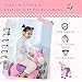 Qaba Ride On Real Walking Unicorn with Sparkly Horn, Soft Plush Ride On Rocking Horse Bearing 176lbs, Imaginative Interactive Toy for Kids, Unicorn Gifts