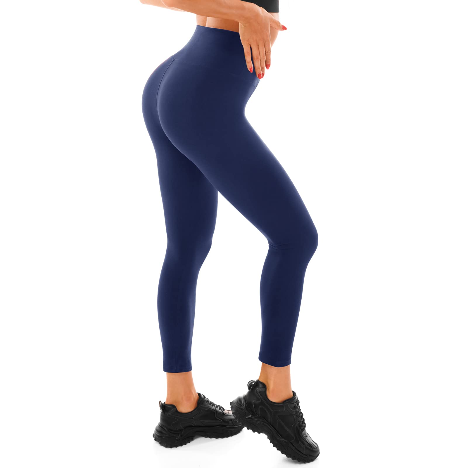 Walifrey Leggings da Donna, a Vita Alta, Tessuto Opaco, per Sport, Palestra, Yoga