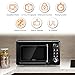 COSTWAY Retro Countertop Microwave Oven, 0.7Cu.ft, 700-Watt, High Energy Efficiency, 5 Micro Power, Delayed Start Function, with Glass Turntable & Viewing Window, LED Display, Child Lock (Black)